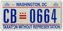 Plate no. CB-0664, issued c.Aug. 2004