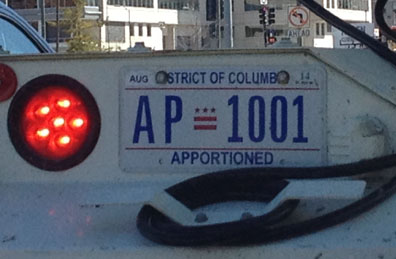 Apportioned plate no. AP-1001.
