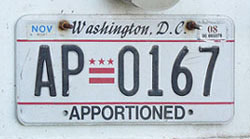 Apportioned plate no. AP-0167