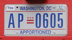 Apportioned plate no. AP-0605