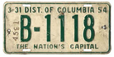 1953 (exp. 3-31-54) Bus plate no. B-1118, marked "Return to Greyhound Lines, Cleve." on back. Number 4531 stamped on the front is assumed to be a Greyhound bus identifier.