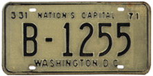 1970 (exp. 3-31-71) Bus plate no. B-1255