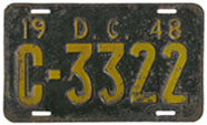 1948 Commercial (Truck) plate no. C-3322
