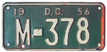 1955 (exp. 3-31-56) motorcycle plate no. M-378
