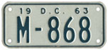 1955 (exp. 3-31-56) motorcycle plate no. M-378