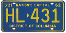 1961 Hire (Taxi) plate no. HL-431