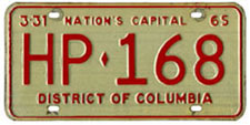1965 Hire (Taxi) plate no. HP-168