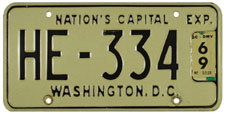 1968 (exp. 3-31-69) Hire plate no. HE-334