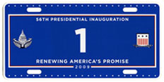 2009 Inaugural plate no. 1; click on image to see larger version