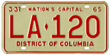 1964 Livery plate no. LA-120