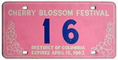 1963 Cherry Blossom Festival plate no. 16
