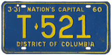 1959 Trailer plate no. T-521