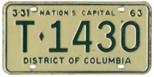 1962 Trailer plate no. T-1430