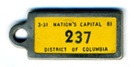 1960 (exp. 3-31-61) D.C. DAV key tag no. 237