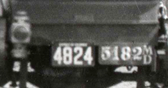 Close image of license plates from scene above.