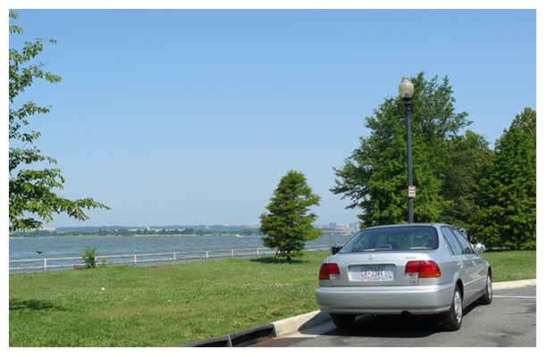 Vehicle parked in East Potomac Park on June 17, 2007.